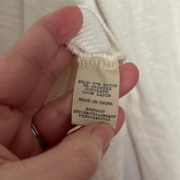 Gimmicks by BKE Lace Henley Top Small Cream Long Sleeve Boho Peasant Style - Picture 6 of 10